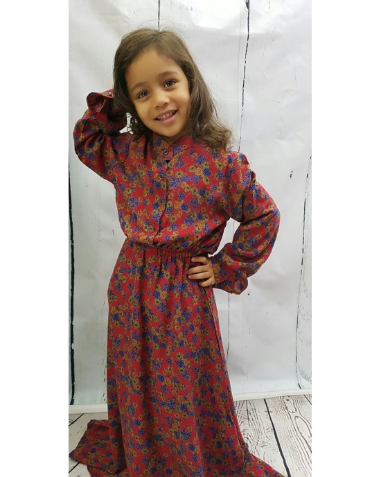 Mia s Cotton Kids Long Sleeve Maxi Dress - Childrens Dresses - AME016