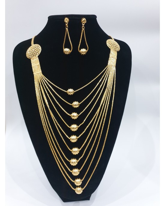 22k 10 chain gold plated set - Jewellery sets - style 008